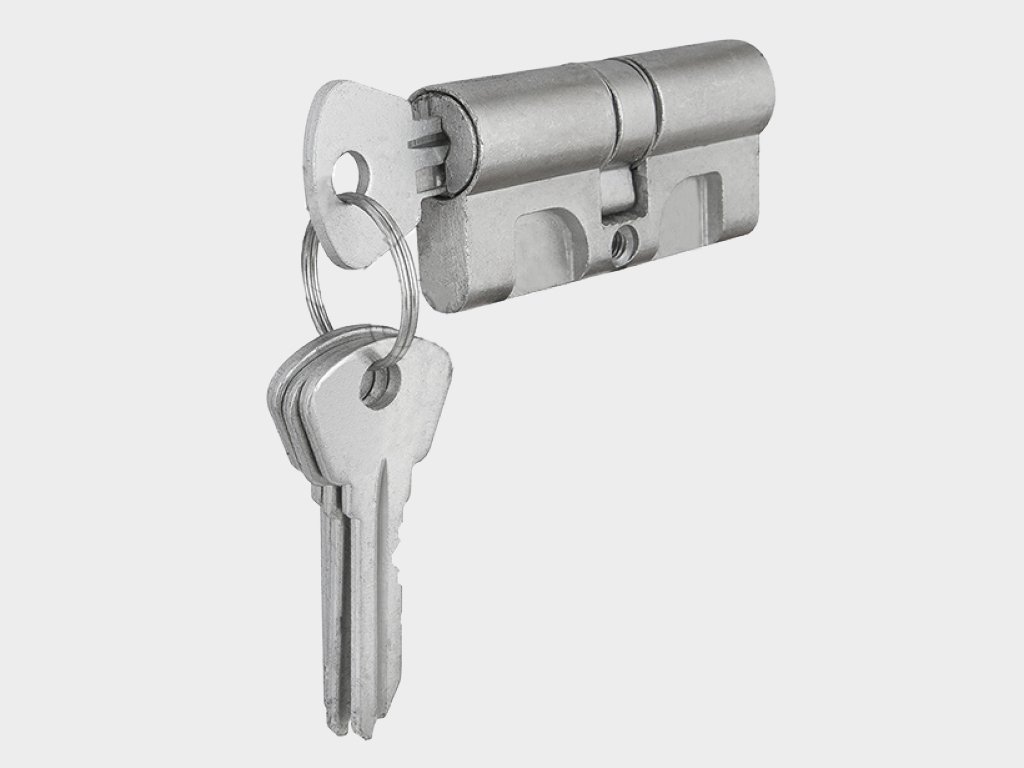 Цилиндровый механизм из алюминия «ключ-ключ» с 3 ключами в комплекте Кокшетау